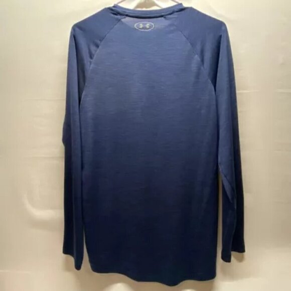Under Armour Heat Gear Unisex Medium Heathered Navy Stretch Loose Fit EUC - Picture 7 of 9